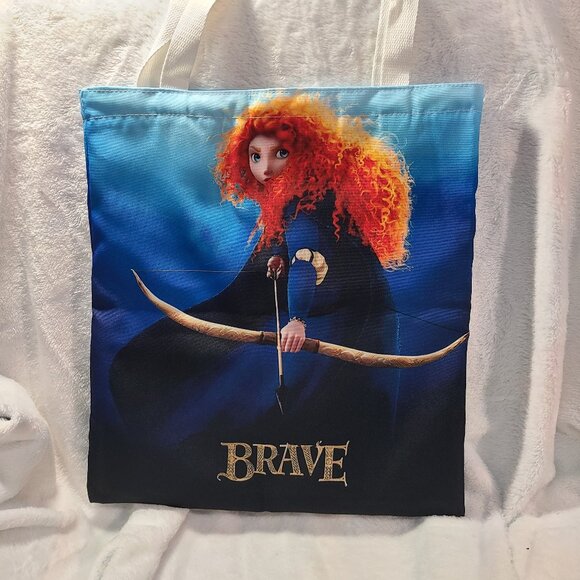 Disney Pixar Brave Merida Cloth Tote Bag 16โ x 14โ Bookish Grocery Princess NEW - Picture 1 of 5